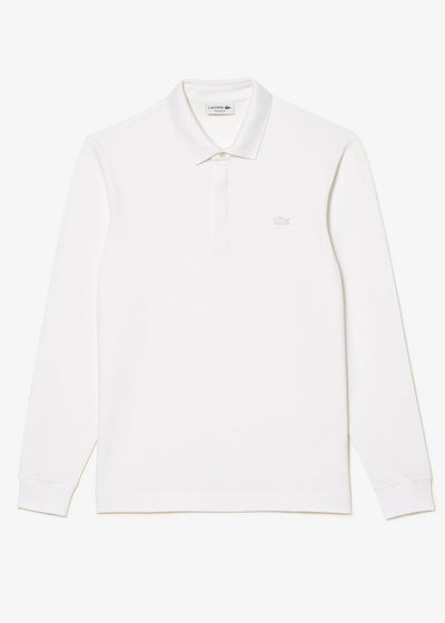 Polo Paris manches longues Lacoste blanc