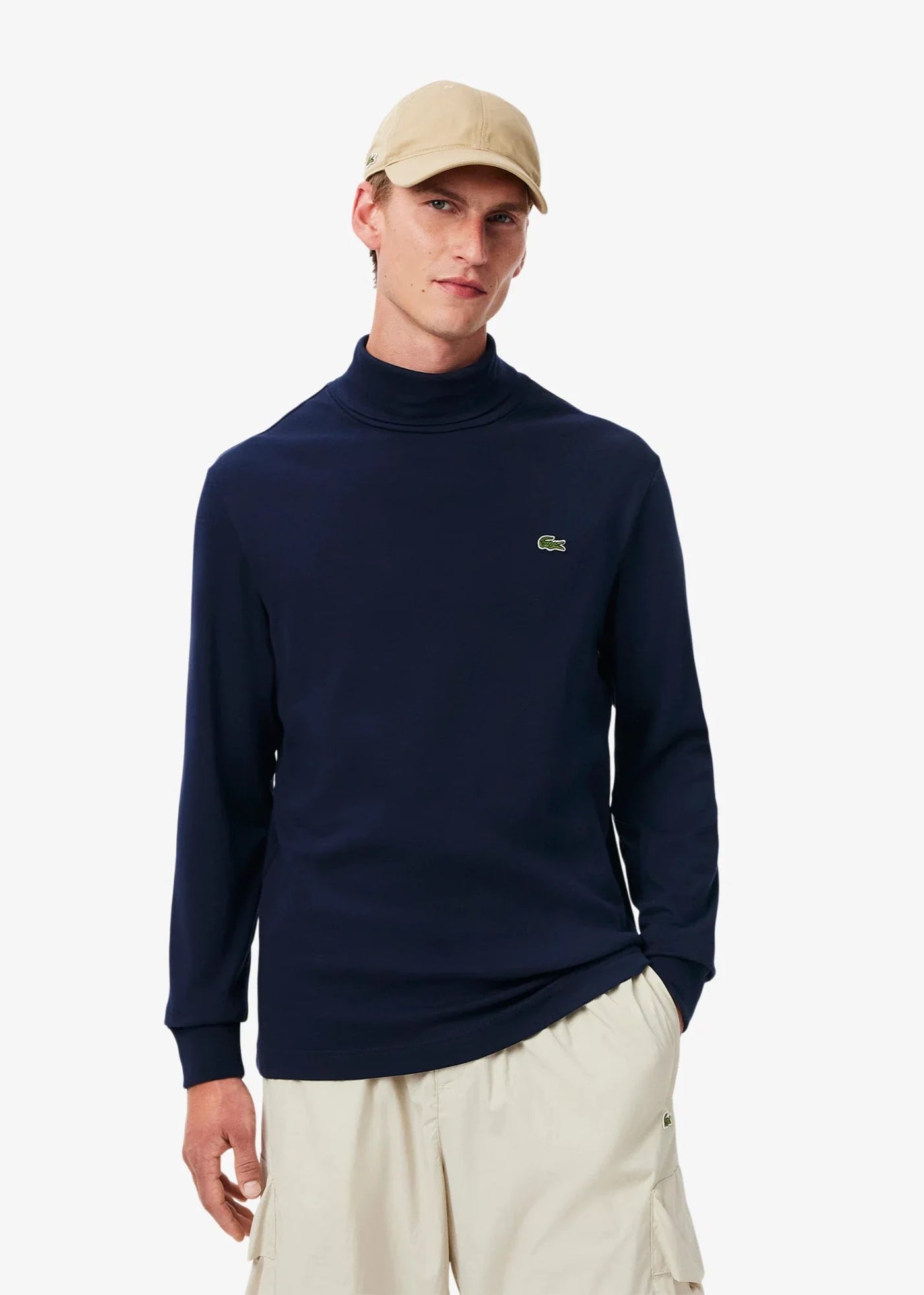T-Shirt col roulé Lacoste marine